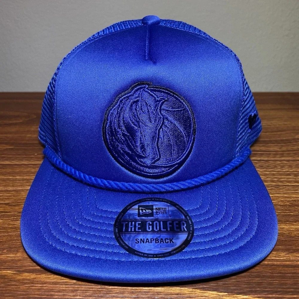 New Era Dallas Mavericks The Golfer Rope Hat Blue Foam Snapback Adjustable Cap